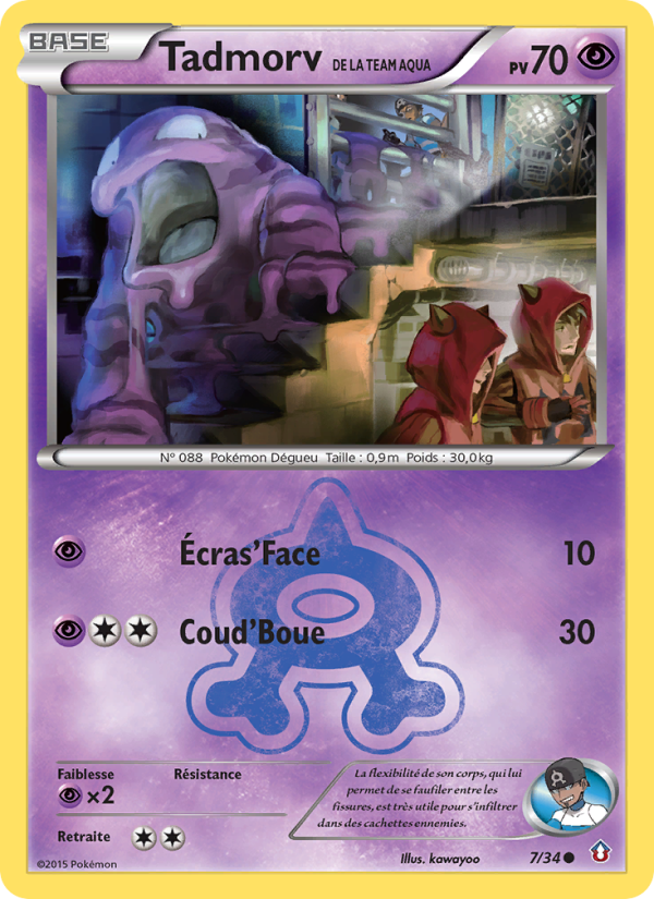 Tadmorv de la Team Aqua 7 — Double Danger (French Pokémon TCG card)