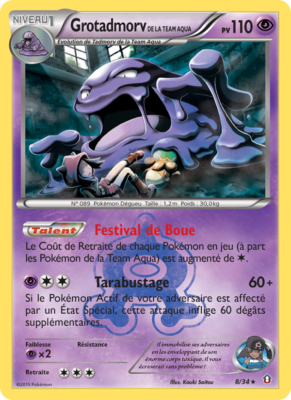 Grotadmorv de la Team Aqua 8 — Double Danger (French Pokémon TCG card)