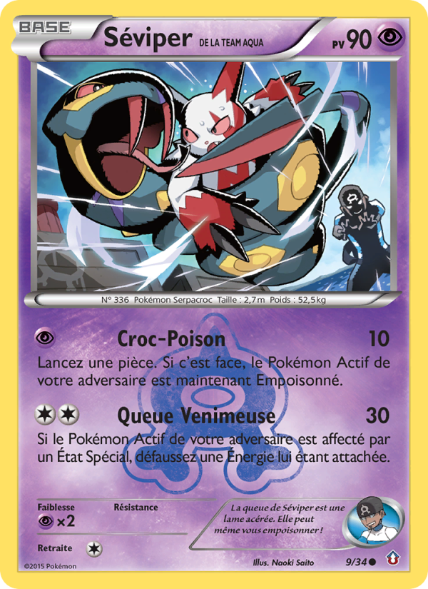 Séviper de la Team Aqua 9 — Double Danger (French Pokémon TCG card)