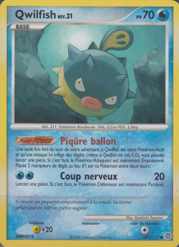 Qwilfish 101 — Merveilles Secrètes (French Pokémon TCG card)