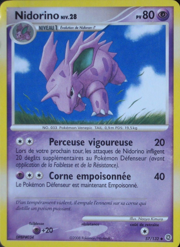 Nidorino 57 — Merveilles Secrètes (French Pokémon TCG card)