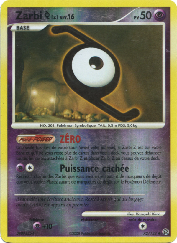 Zarbi Z 72 — Merveilles Secrètes (French Pokémon TCG card)