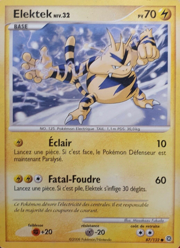 Elektek 87 — Merveilles Secrètes (French Pokémon TCG card)