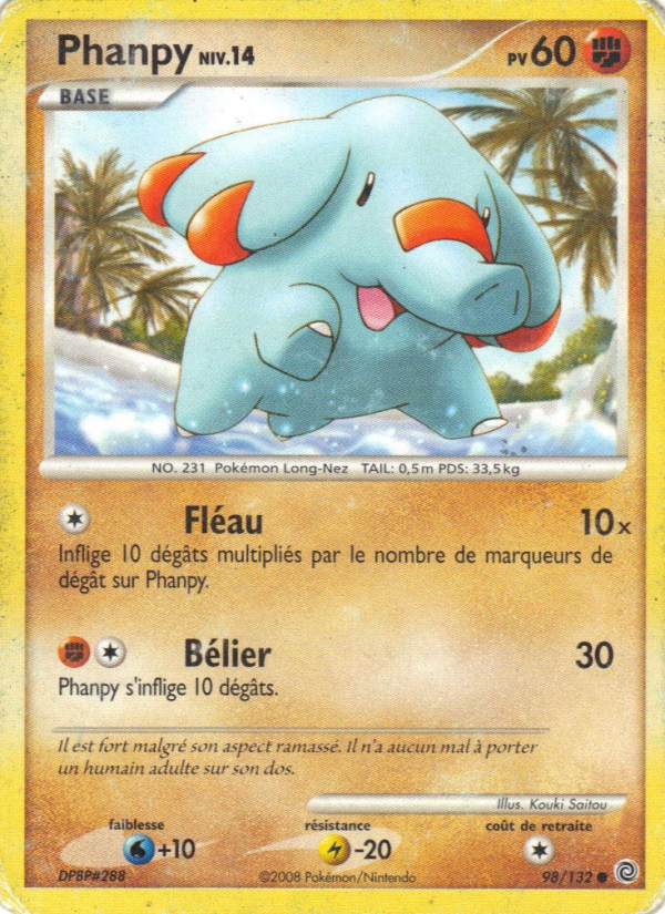 Phanpy 98 — Merveilles Secrètes (French Pokémon TCG card)