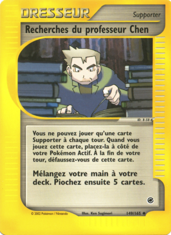Recherches du professeur Chen 149 — Expedition (French Pokémon TCG card)