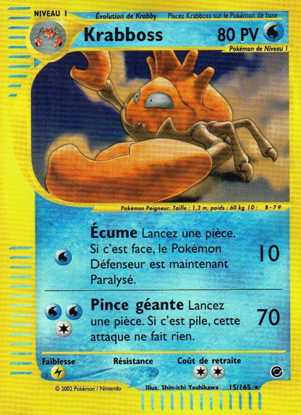 Krabboss 15 — Expedition (French Pokémon TCG card)