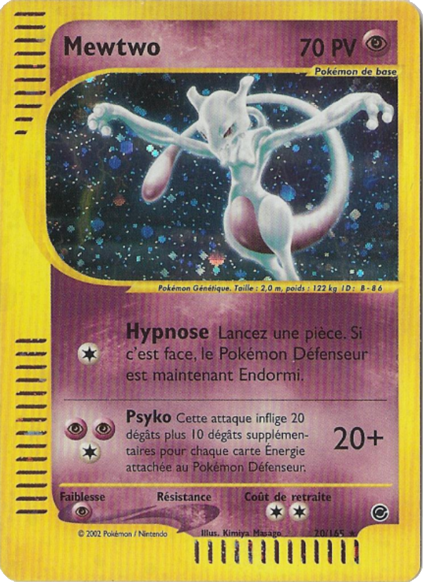 Mewtwo 20 — Expedition (French Pokémon TCG card)