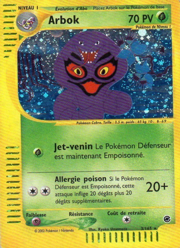 Arbok 3 — Expedition (French Pokémon TCG card)