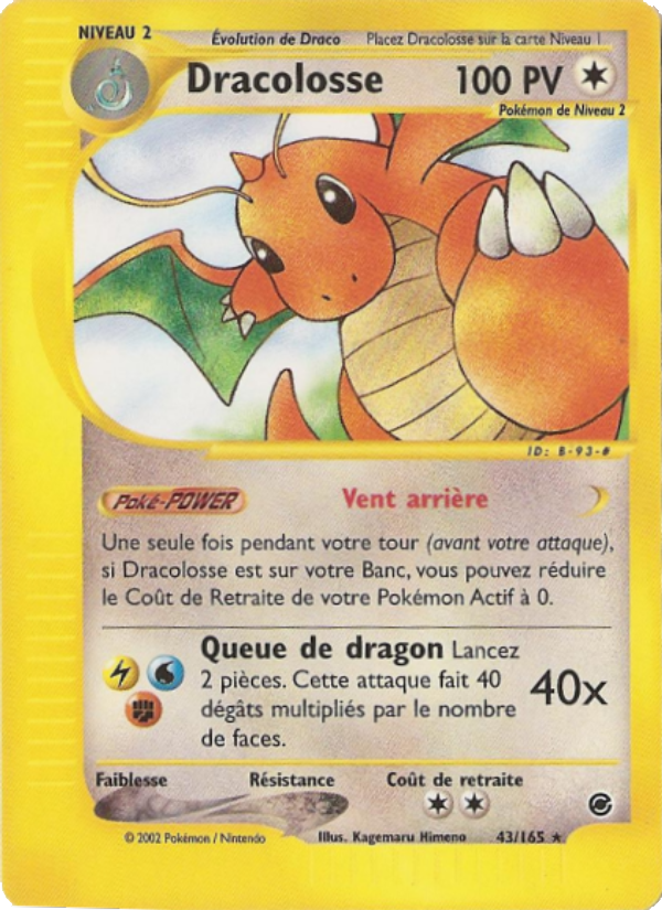 Dracolosse 43 — Expedition (French Pokémon TCG card)