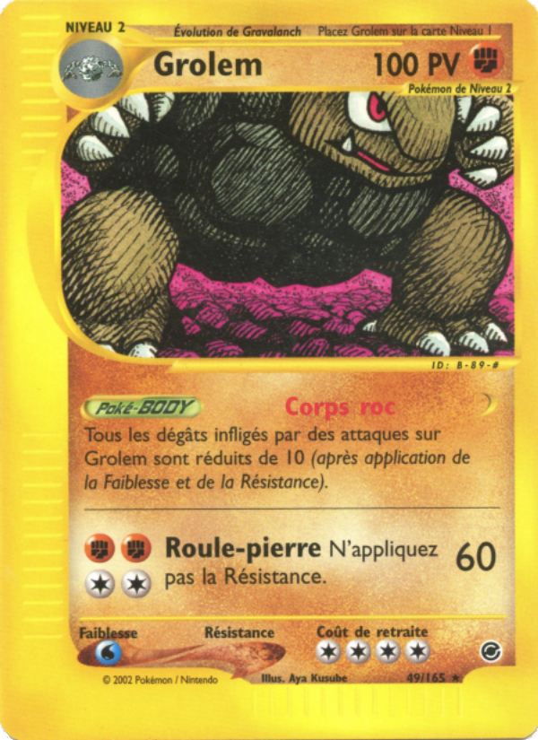 Grolem 49 — Expedition (French Pokémon TCG card)