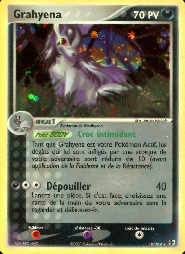 Grahyena 10 — EX Rubis & Saphir (French Pokémon TCG card)