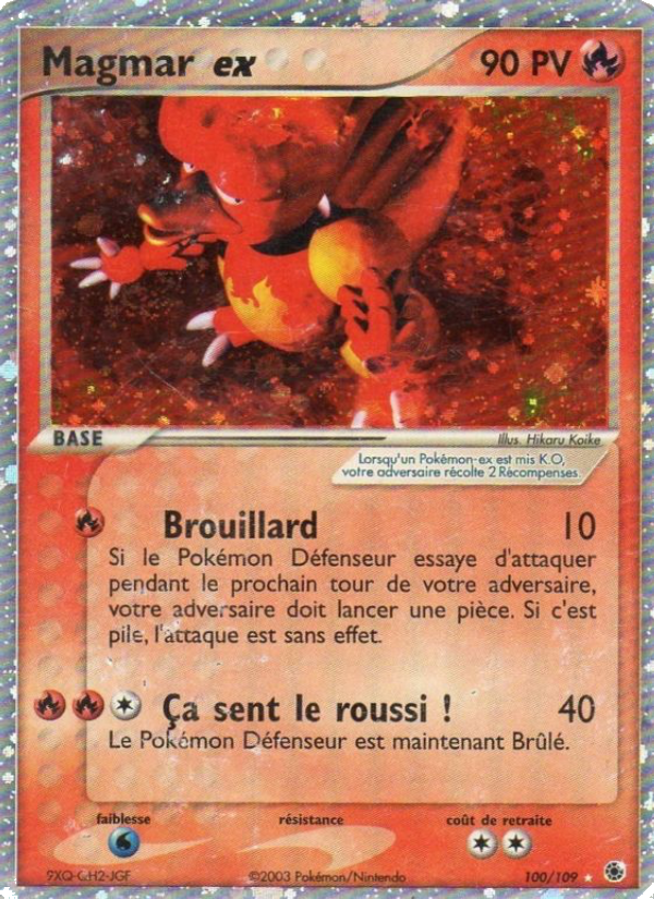 Magmar ex 100 — EX Rubis & Saphir (French Pokémon TCG card)