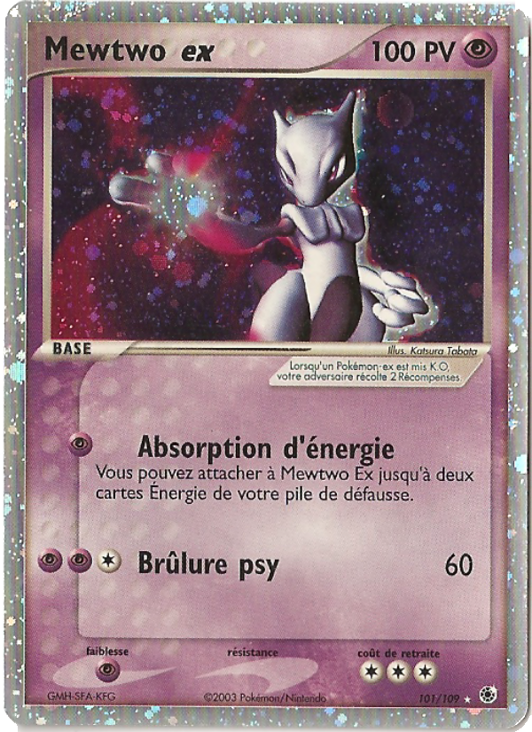 Mewtwo ex 101 — EX Rubis & Saphir (French Pokémon TCG card)