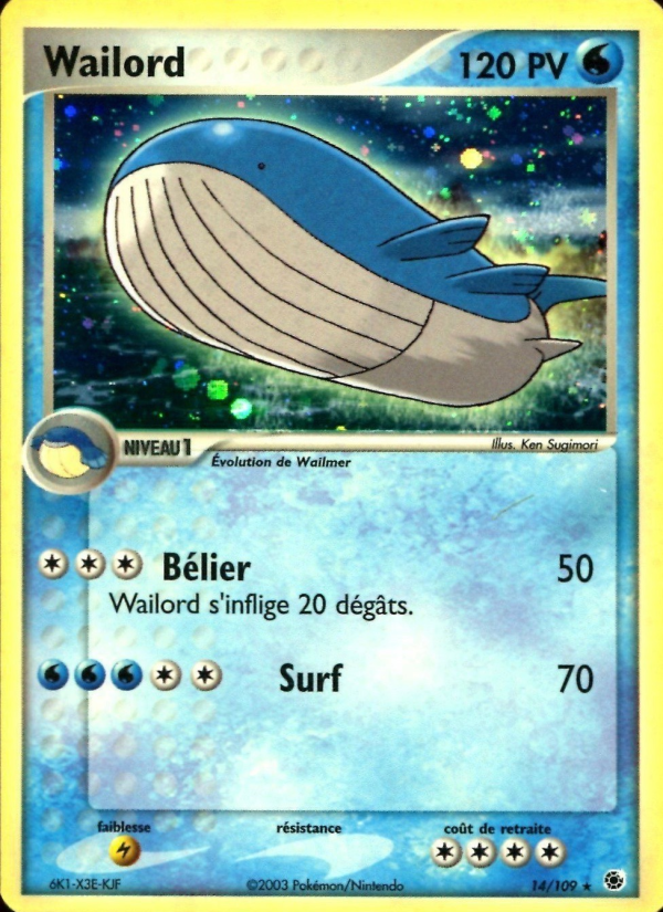 Wailord 14 — EX Rubis & Saphir (French Pokémon TCG card)