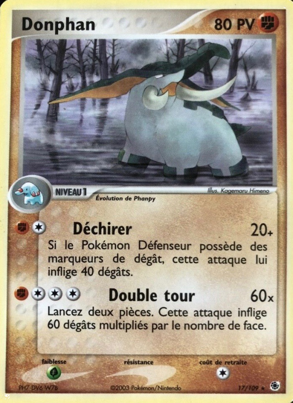 Donphan 17 — EX Rubis & Saphir (French Pokémon TCG card)