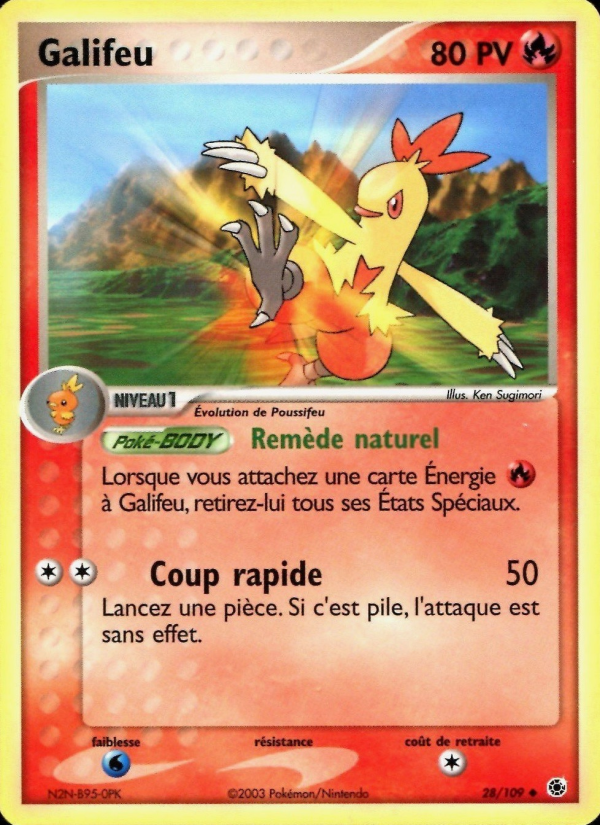 Galifeu 28 — EX Rubis & Saphir (French Pokémon TCG card)