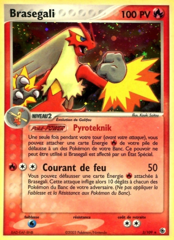Brasegali 3 — EX Rubis & Saphir (French Pokémon TCG card)
