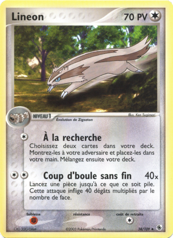 Lineon 38 — EX Rubis & Saphir (French Pokémon TCG card)