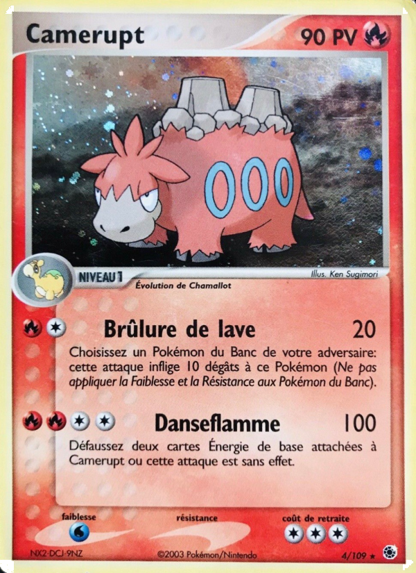 Camerupt 4 — EX Rubis & Saphir (French Pokémon TCG card)