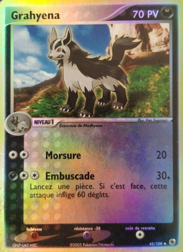 Grahyena 42 — EX Rubis & Saphir (French Pokémon TCG card)