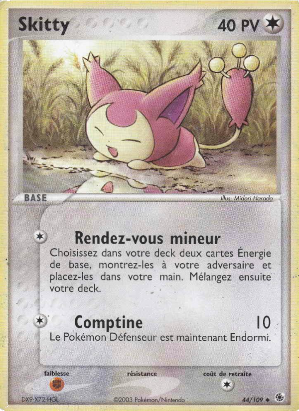 Skitty 44 — EX Rubis & Saphir (French Pokémon TCG card)