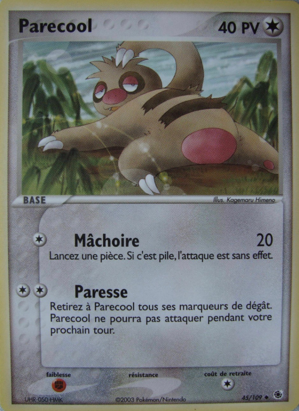 Parecool 45 — EX Rubis & Saphir (French Pokémon TCG card)