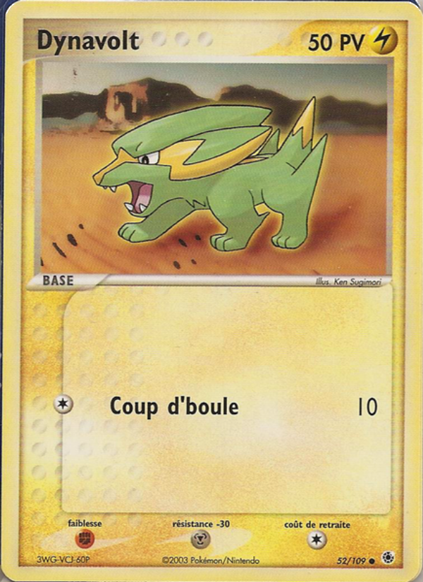 Dynavolt 52 — EX Rubis & Saphir (French Pokémon TCG card)