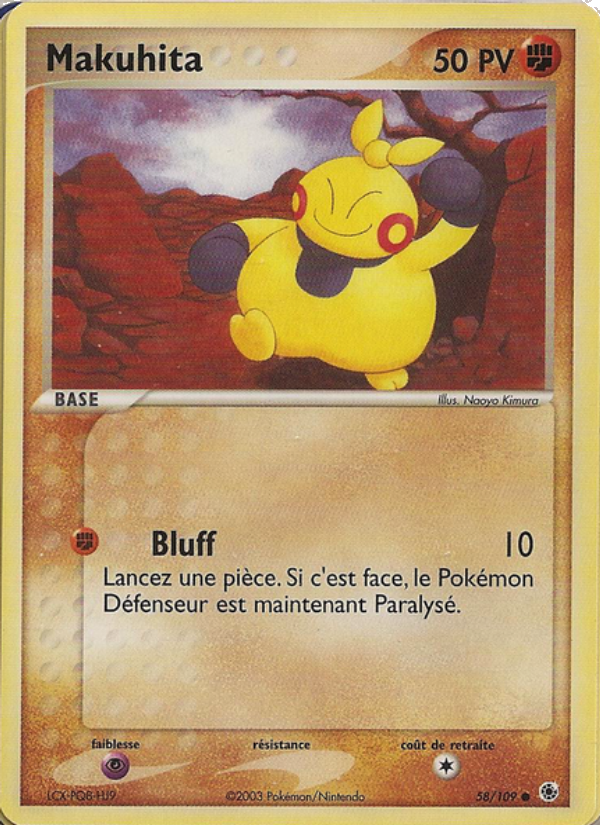 Makuhita 58 — EX Rubis & Saphir (French Pokémon TCG card)