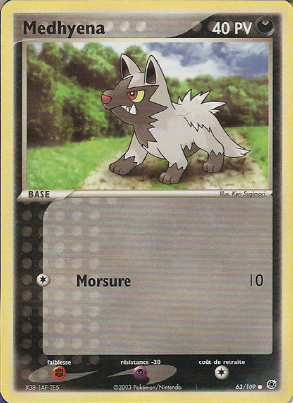 Medhyena 63 — EX Rubis & Saphir (French Pokémon TCG card)