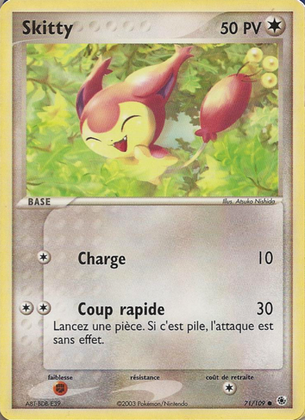 Skitty 71 — EX Rubis & Saphir (French Pokémon TCG card)
