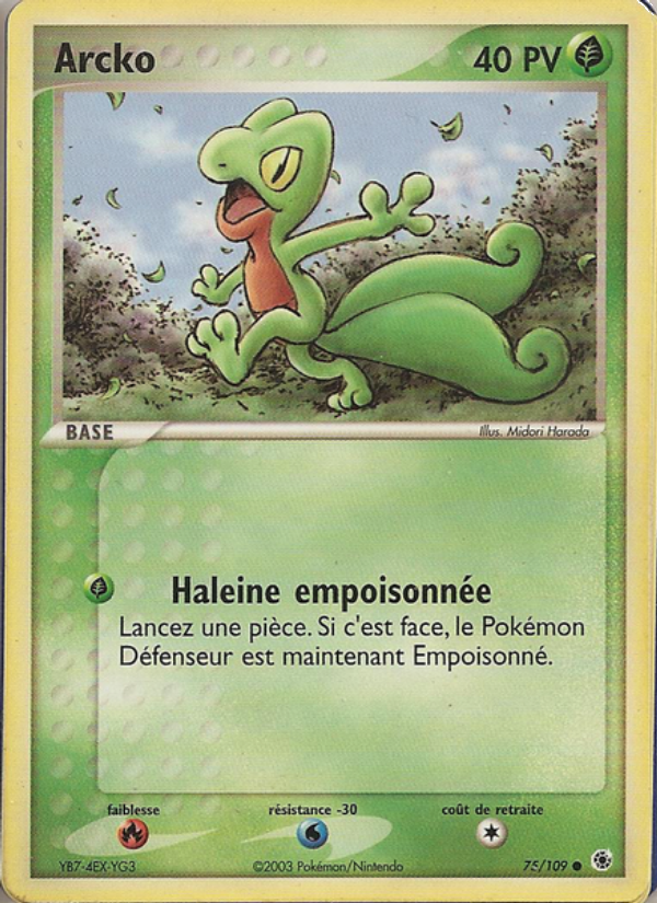 Arcko 75 — EX Rubis & Saphir (French Pokémon TCG card)
