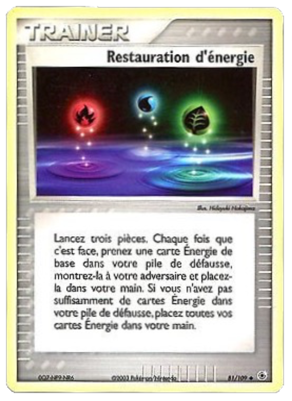 Restauration d'énergie 81 — EX Rubis & Saphir (French Pokémon TCG card)