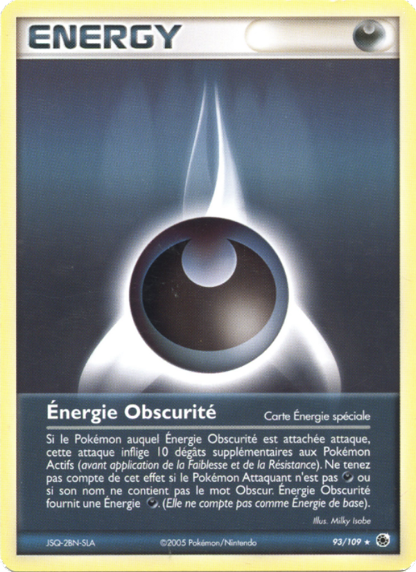 Énergie Obscurité 93 — EX Rubis & Saphir (French Pokémon TCG card)