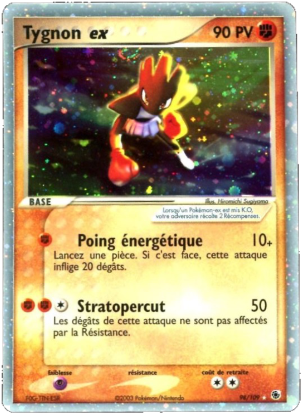 Tygnon ex 98 — EX Rubis & Saphir (French Pokémon TCG card)