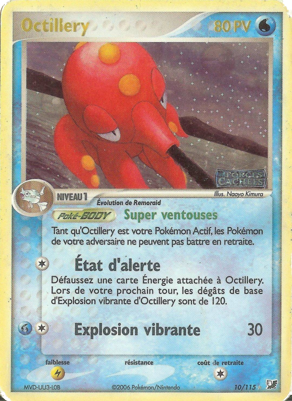 Octillery 10 — EX Forces Cachées (French Pokémon TCG card)