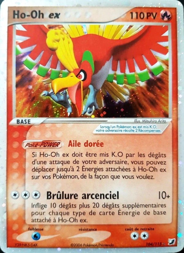 Ho-Oh ex 104 — EX Forces Cachées (French Pokémon TCG card)