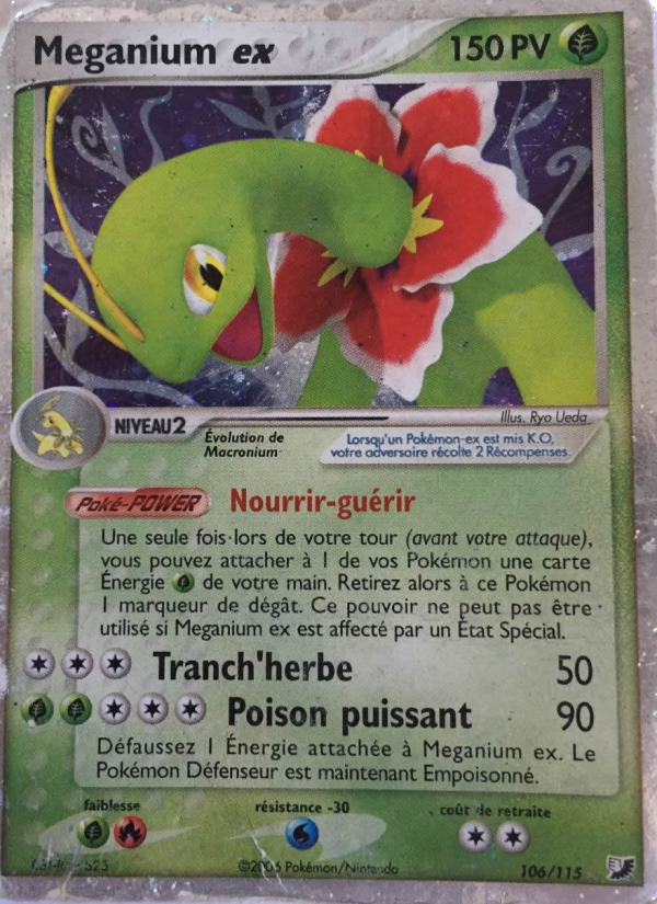 Meganium ex 106 — EX Forces Cachées (French Pokémon TCG card)