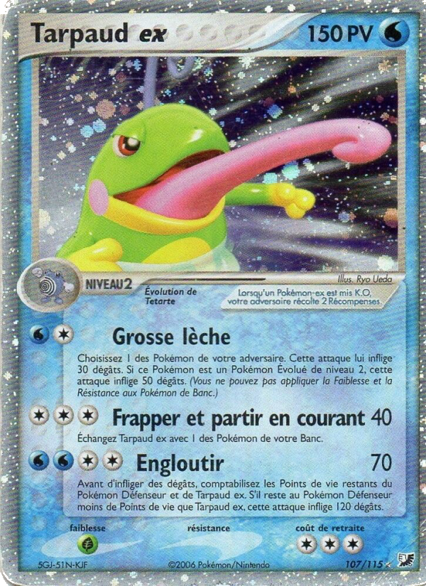 Tarpaud ex 107 — EX Forces Cachées (French Pokémon TCG card)