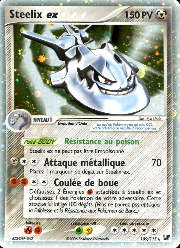 Steelix ex 109 — EX Forces Cachées (French Pokémon TCG card)