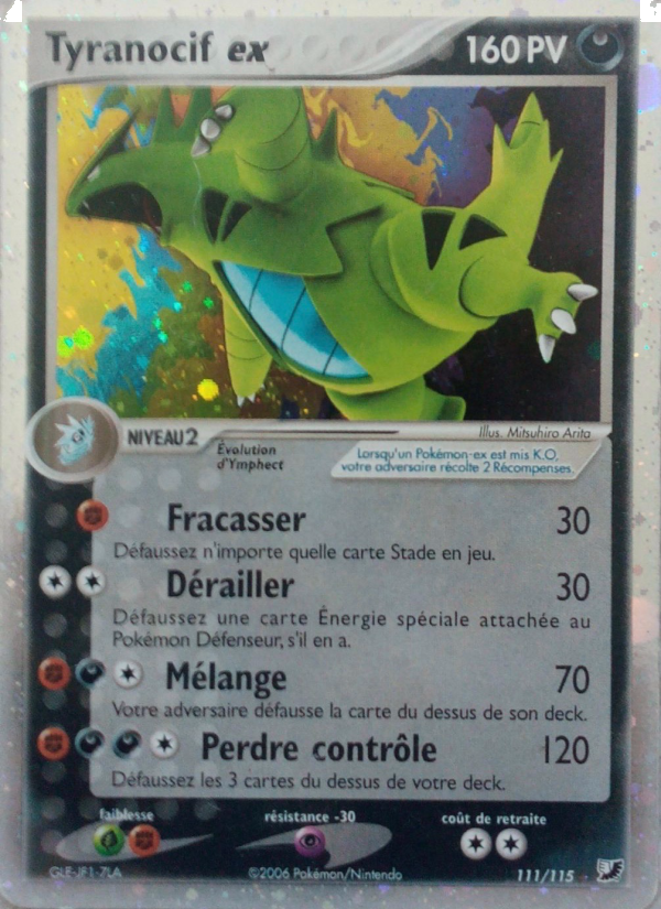 Tyranocif ex 111 — EX Forces Cachées (French Pokémon TCG card)