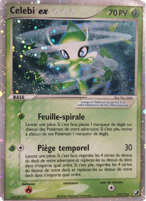 Celebi ex 117 — EX Forces Cachées (French Pokémon TCG card)
