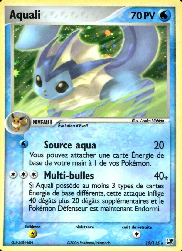 Aquali 19 — EX Forces Cachées (French Pokémon TCG card)