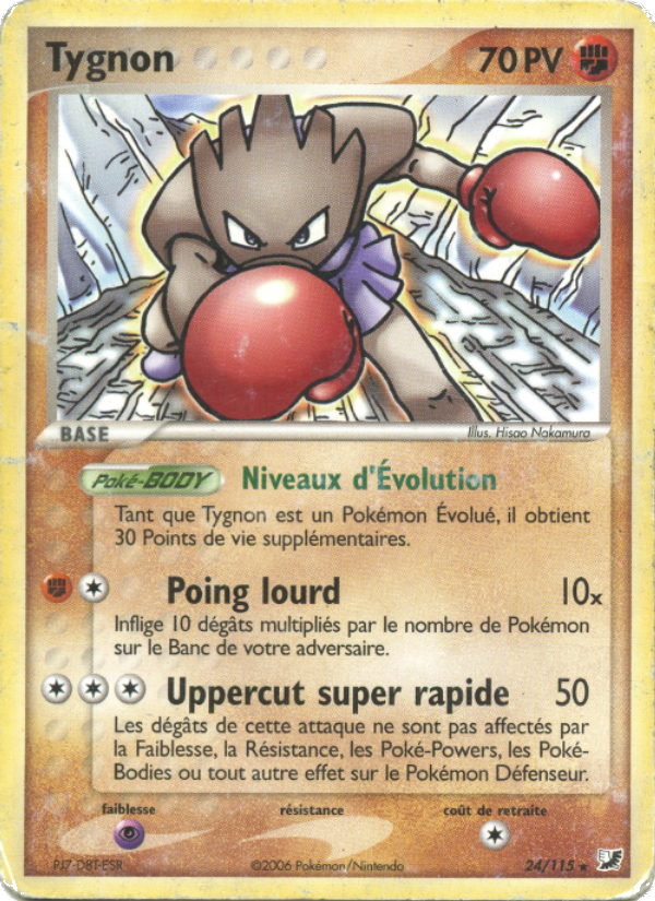 Tygnon 24 — EX Forces Cachées (French Pokémon TCG card)