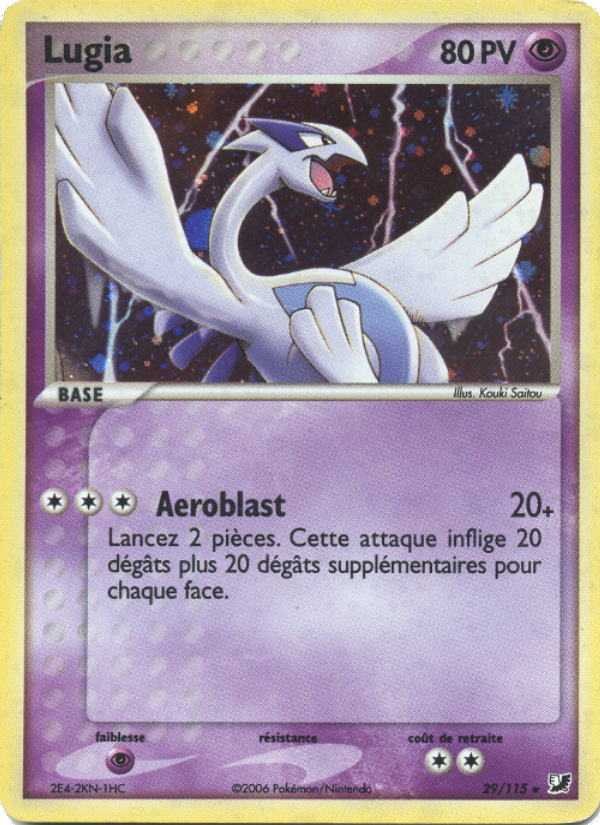 Lugia 29 — EX Forces Cachées (French Pokémon TCG card)
