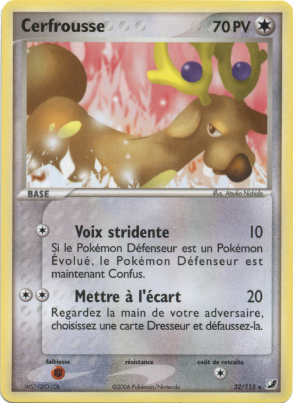 Cerfrousse 32 — EX Forces Cachées (French Pokémon TCG card)