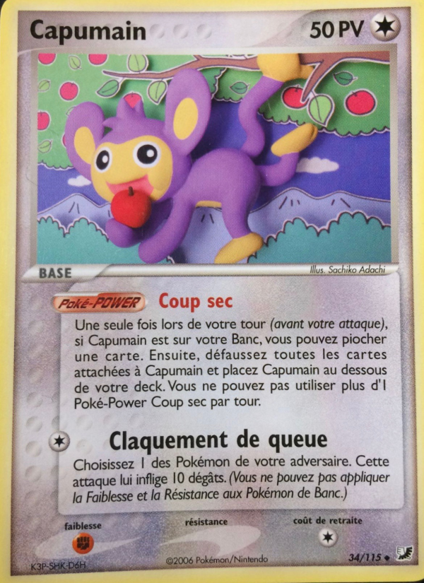 Capumain 34 — EX Forces Cachées (French Pokémon TCG card)