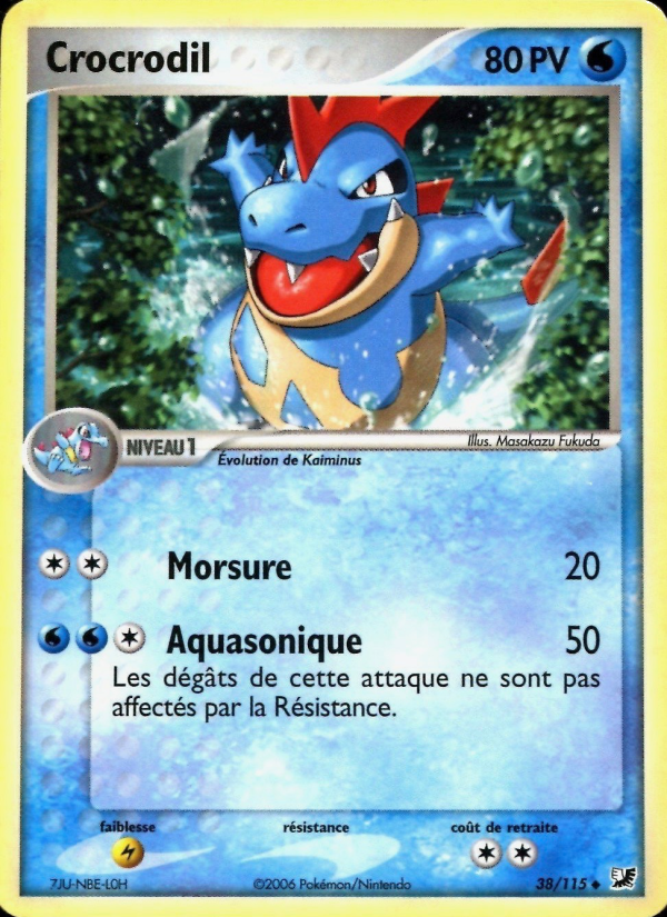 Crocrodil 38 — EX Forces Cachées (French Pokémon TCG card)