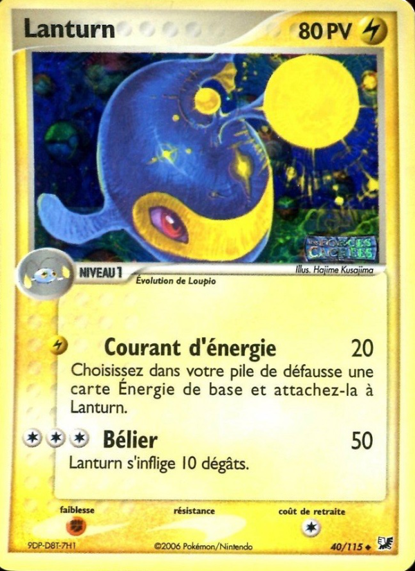 Lanturn 40 — EX Forces Cachées (French Pokémon TCG card)