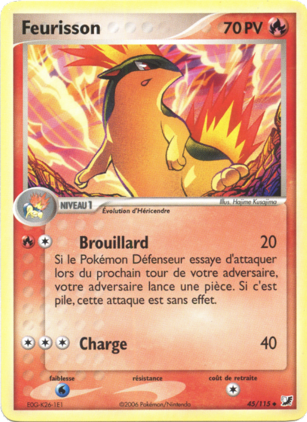 Feurisson 45 — EX Forces Cachées (French Pokémon TCG card)
