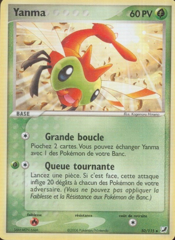 Yanma 50 — EX Forces Cachées (French Pokémon TCG card)